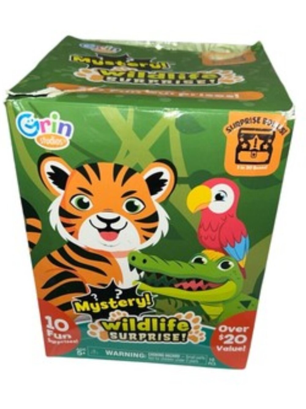 Grin Studios Mystery Wildlife Surprise box kids toy 10 fun surprises